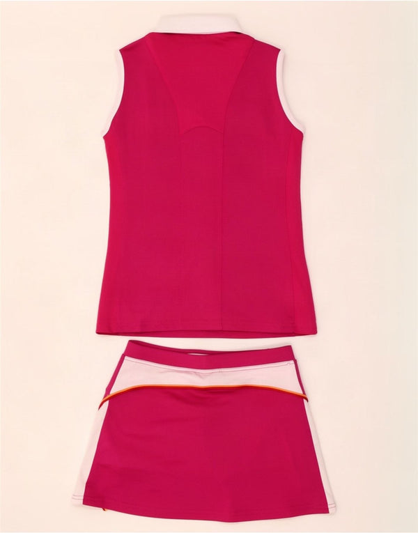 Completo da 2 pezzi senza maniche per ragazze Ellesse, 12-13 anni, in poliestere color block rosa