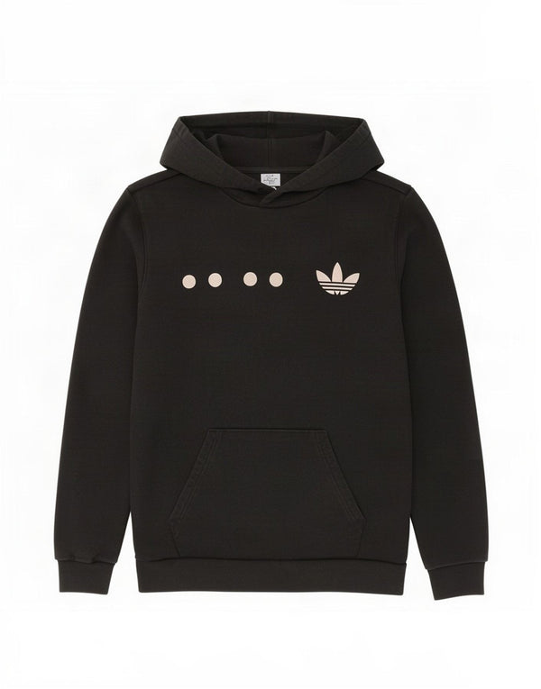 Maglione con cappuccio grafico da uomo Adidas piccolo in cotone a pois neri