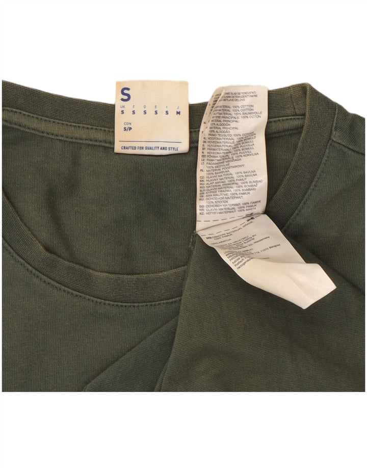 REEBOK T-shirt grafica classica da uomo Top piccola in cotone verde