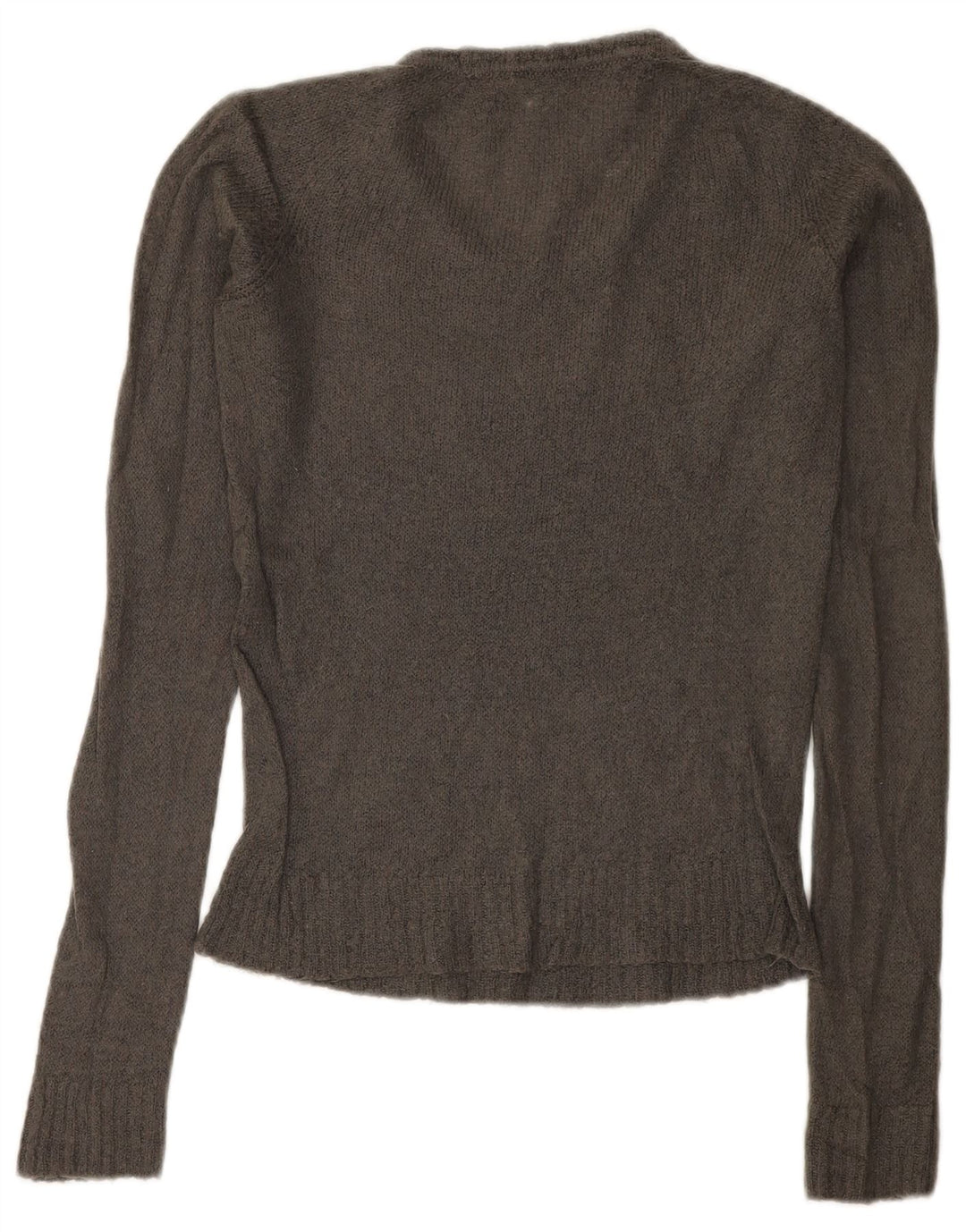 ZARA Womens Crew Neck Jumper Sweater UK 10 Small Grey Acrylic