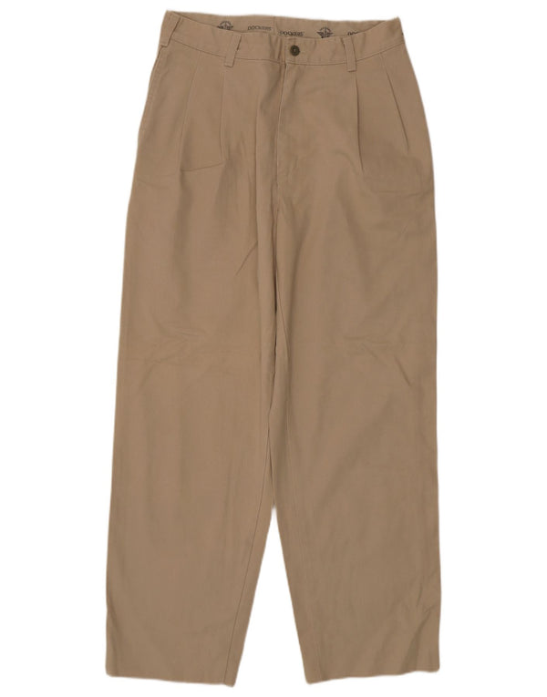 Pantaloni chino con pegging da uomo Dockers W34 L30 Beige