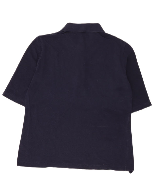 Polo da donna Lacoste taglia 42 grande in cotone blu navy
