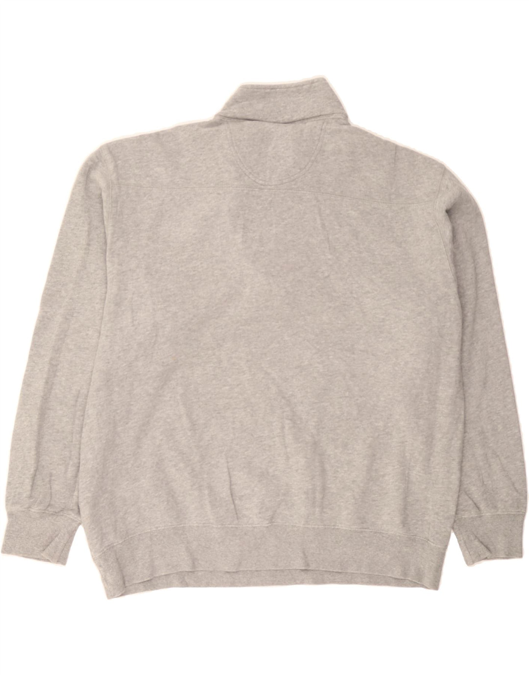 IZOD Mens Zip Neck Sweatshirt Jumper XL Grey Cotton Vintage Izod and Second-Hand Izod from Messina Hembry 