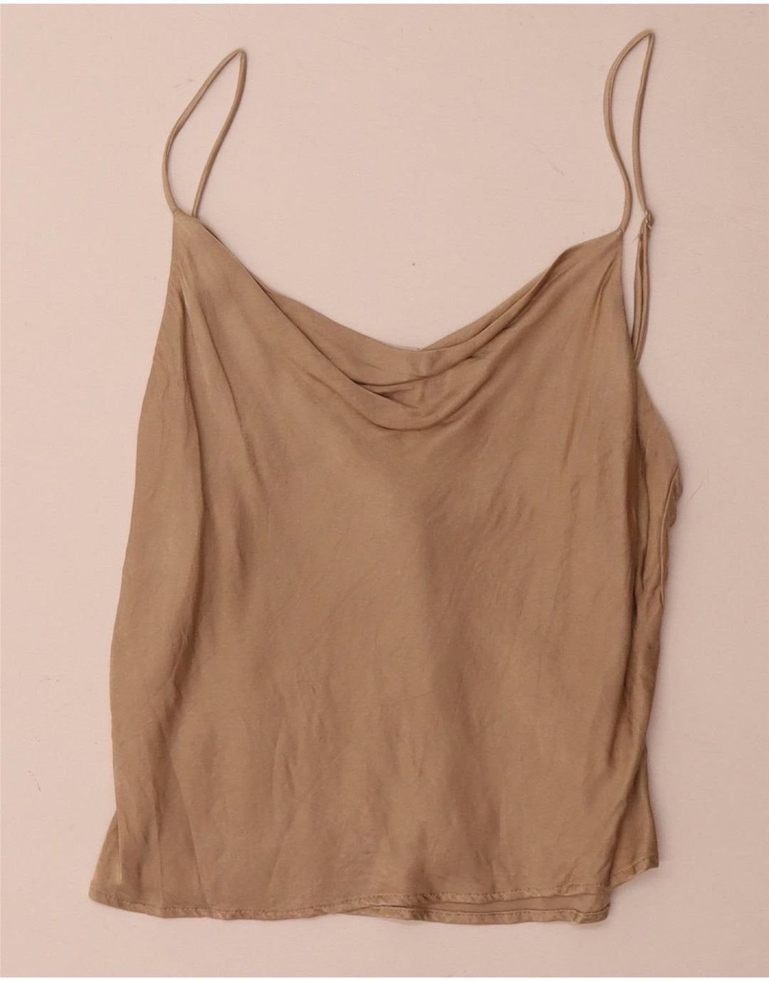 Canotta da donna Zara UK 10 piccola in viscosa beige