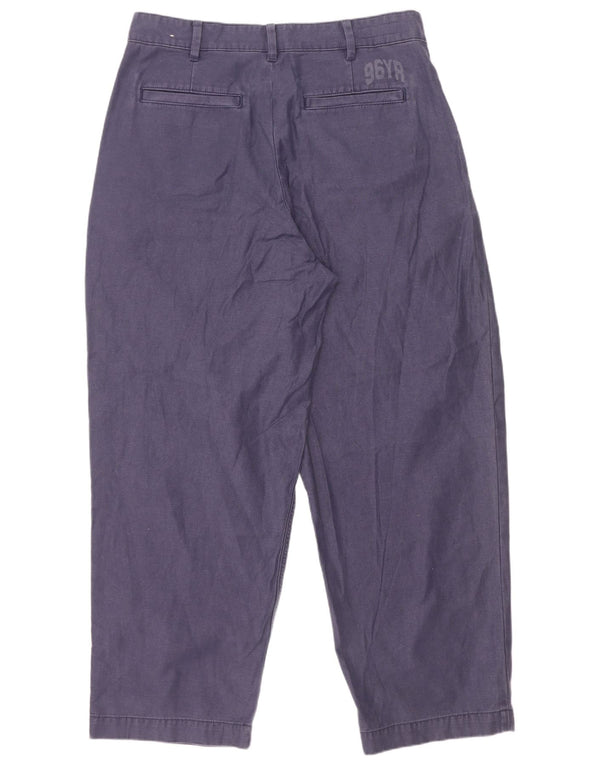Pantaloni chino larghi a vita alta da uomo Zara EU 44 Large W34 L31 Blu