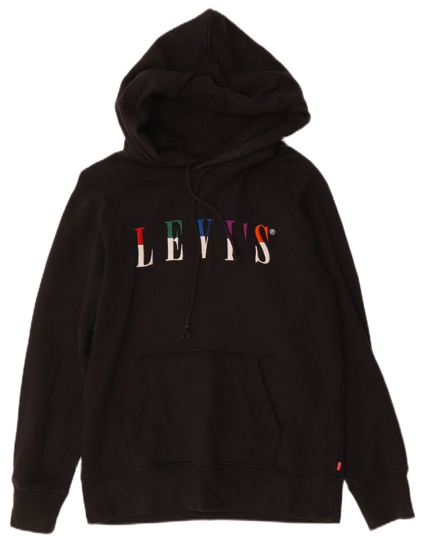 Maglione con cappuccio grafico da uomo Levi's XS in cotone nero