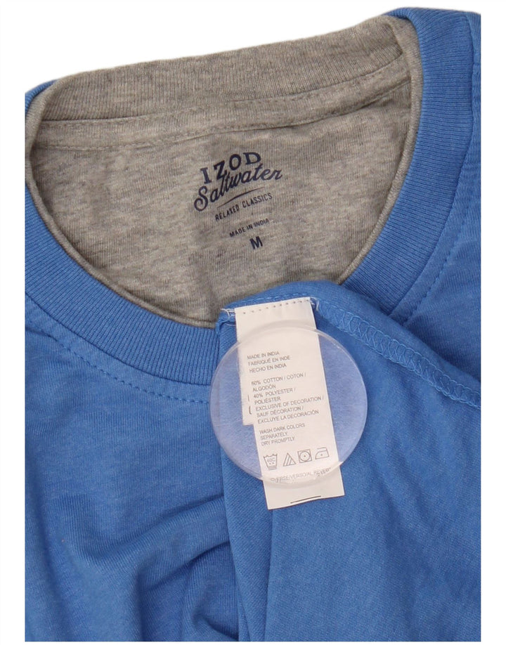 T-shirt da uomo Izod Salt Water Top in cotone blu medio