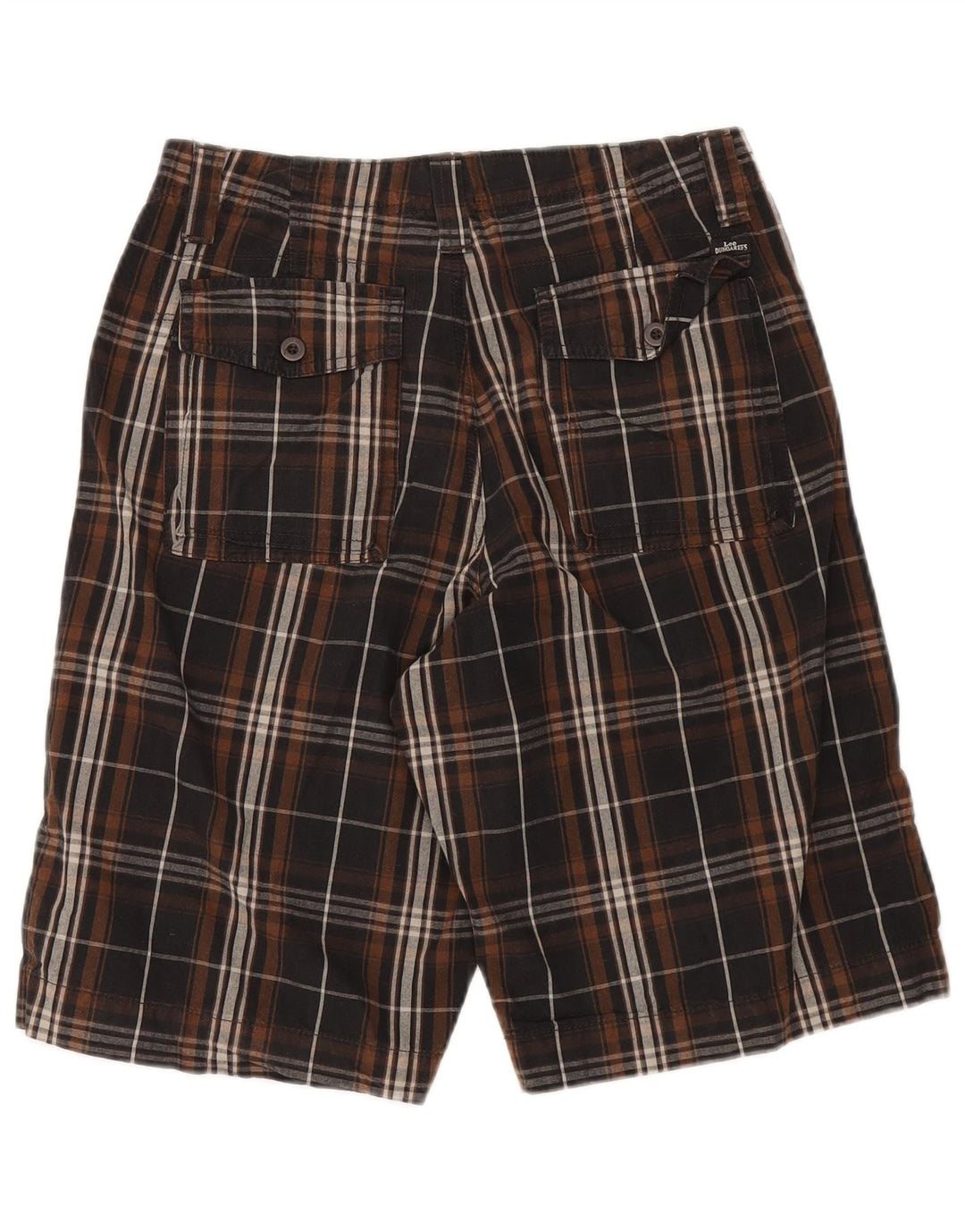 LEE Mens Dungarees Chino Shorts W30 Medium Brown Check Cotton