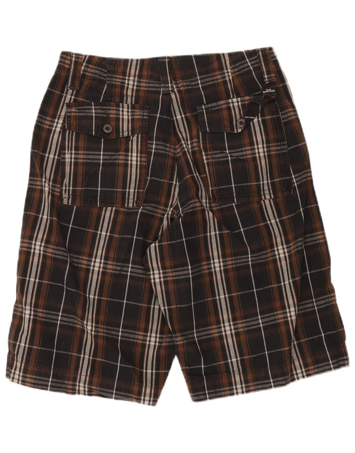 LEE Mens Dungarees Chino Shorts W30 Medium Brown Check Cotton