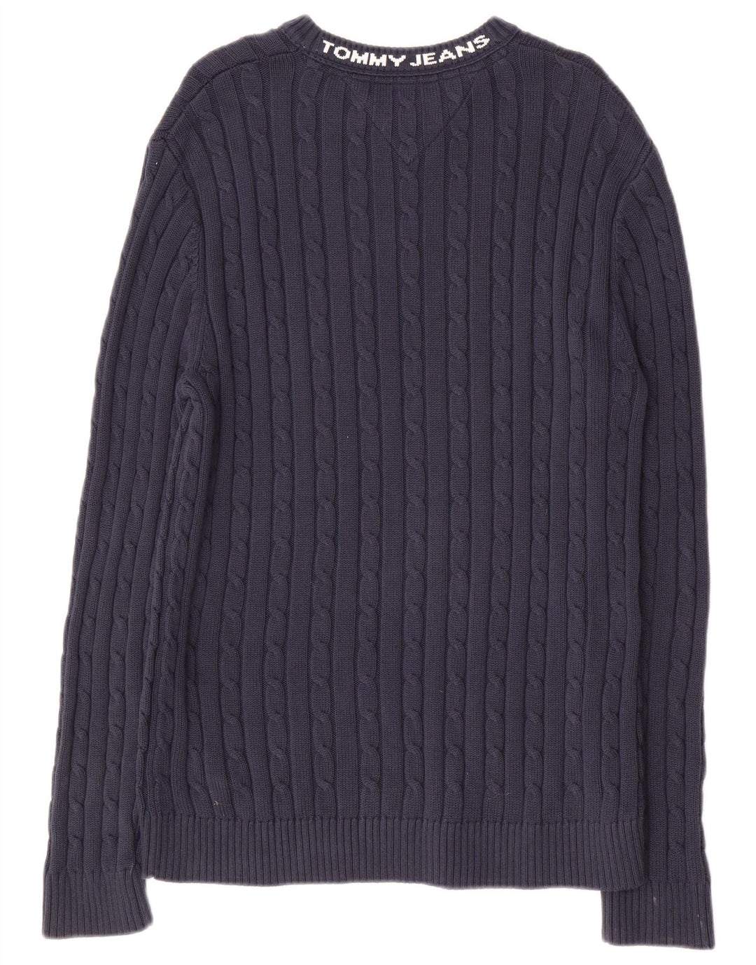 TOMMY HILFIGER Maglione maglione girocollo con grafica da uomo blu navy medio