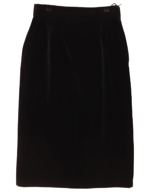 BOGNER Womens Velvet Midi Skirt W26 Small Black