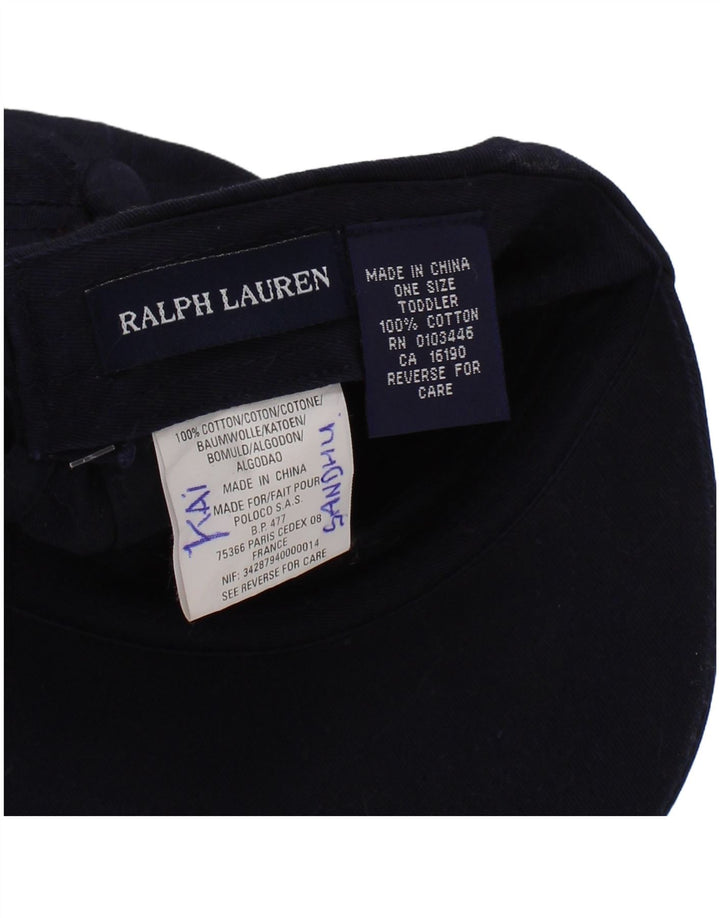 Berretto da baseball grafico da ragazzo Ralph Lauren taglia unica in cotone blu navy