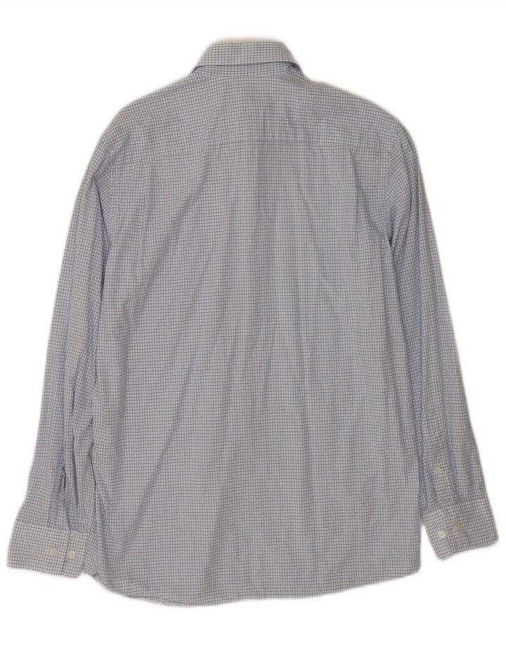 Camicia Dkny da uomo in cotone a quadri piccoli blu