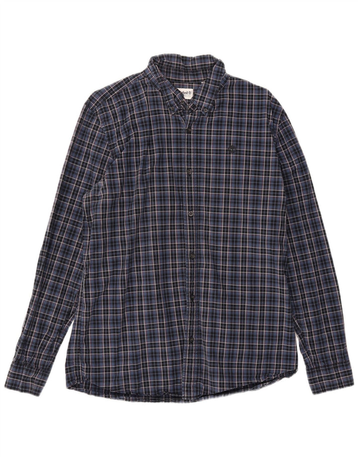 TIMBERLAND Camicia da uomo in cotone a quadri grandi blu