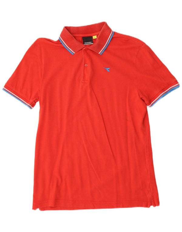 Polo Diadora Uomo Large Rossa In Cotone