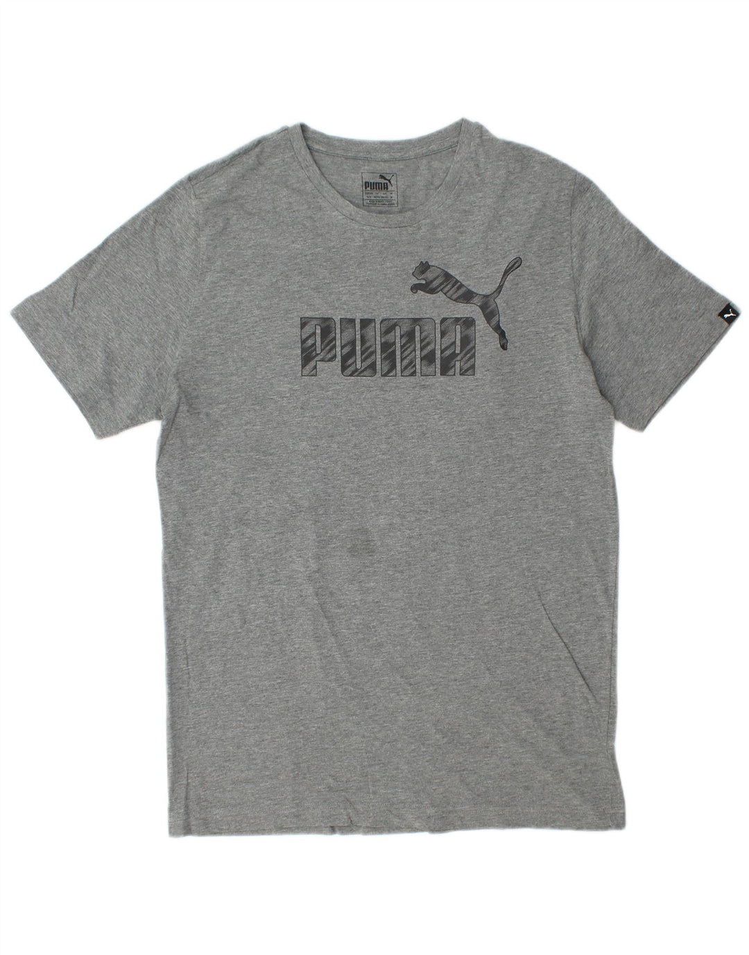T-shirt grafica da uomo Puma Top grigio medio chiazzato