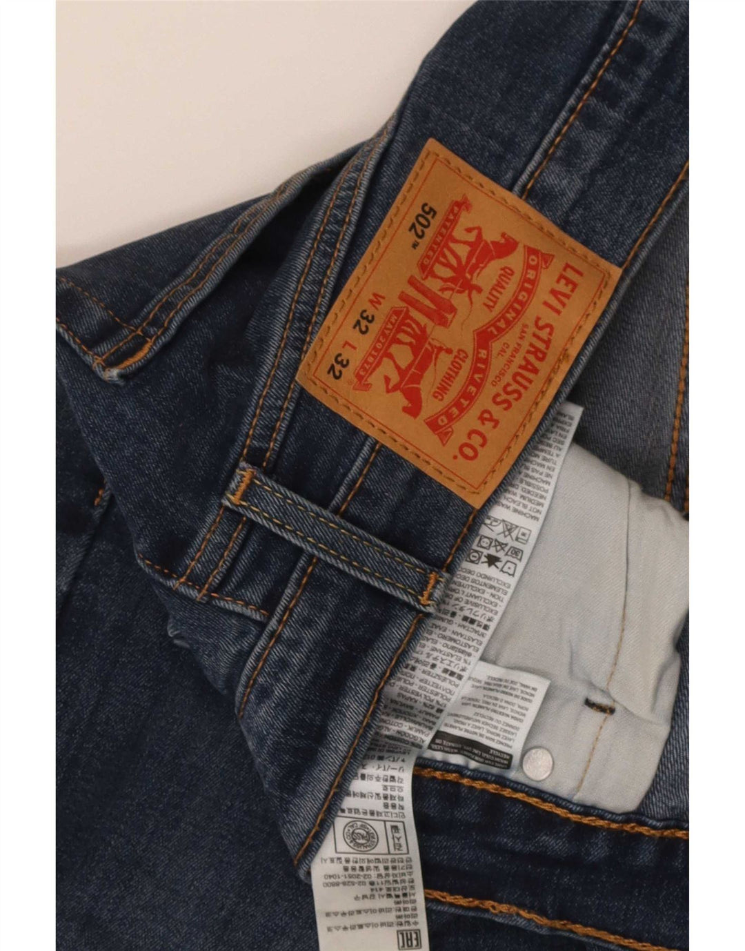 Levi's Uomo 502 Jeans affusolati W32 L32 Cotone blu