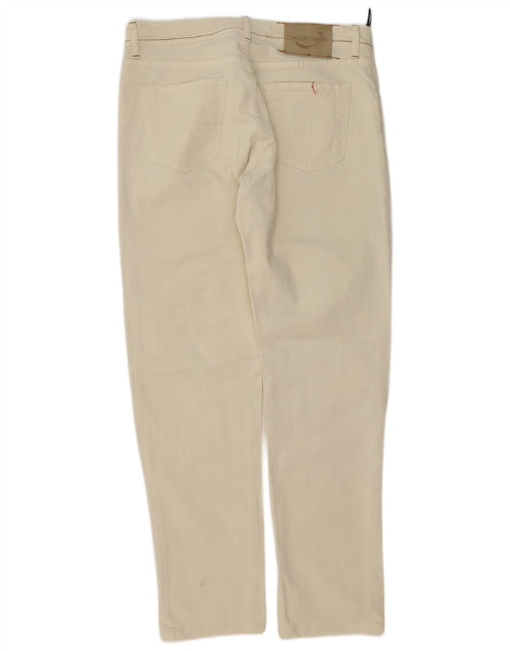 Jeans dritti da uomo Jacob Cohen W36 L31 in cotone bianco sporco