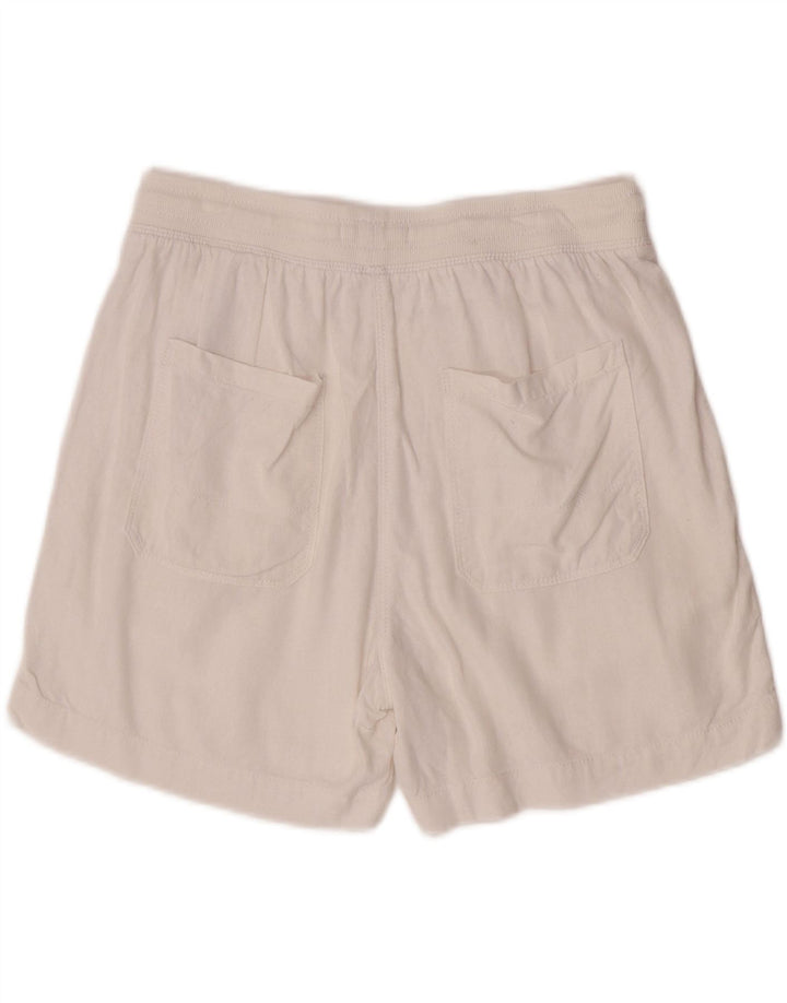Pantaloncini chino da donna Marks & Spencer UK 12 medi W30 lino bianco