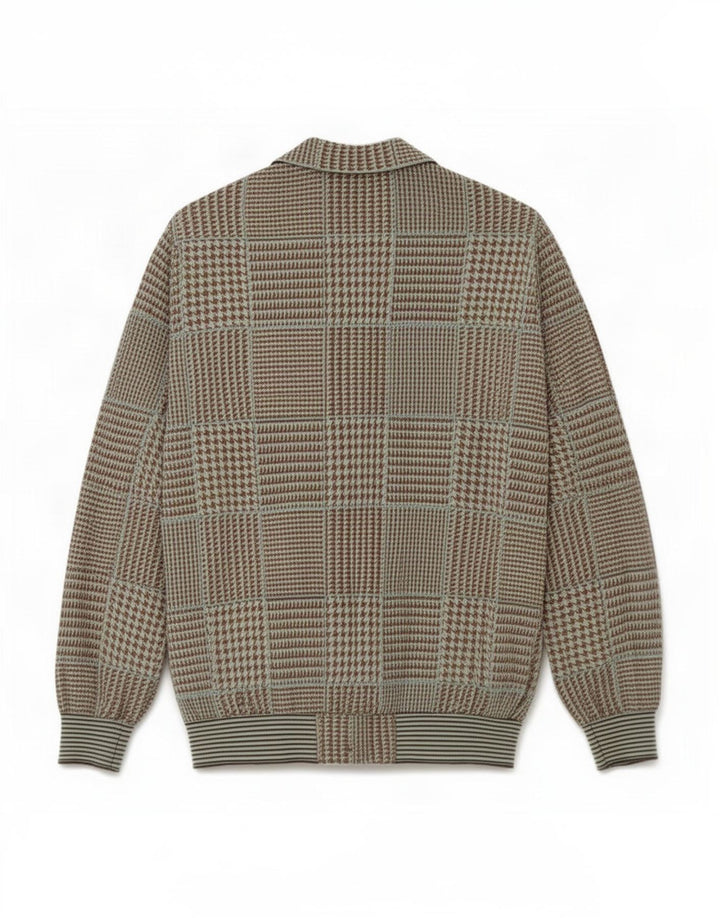 Top cardigan da donna Liola UK 14 pied de poule marrone medio