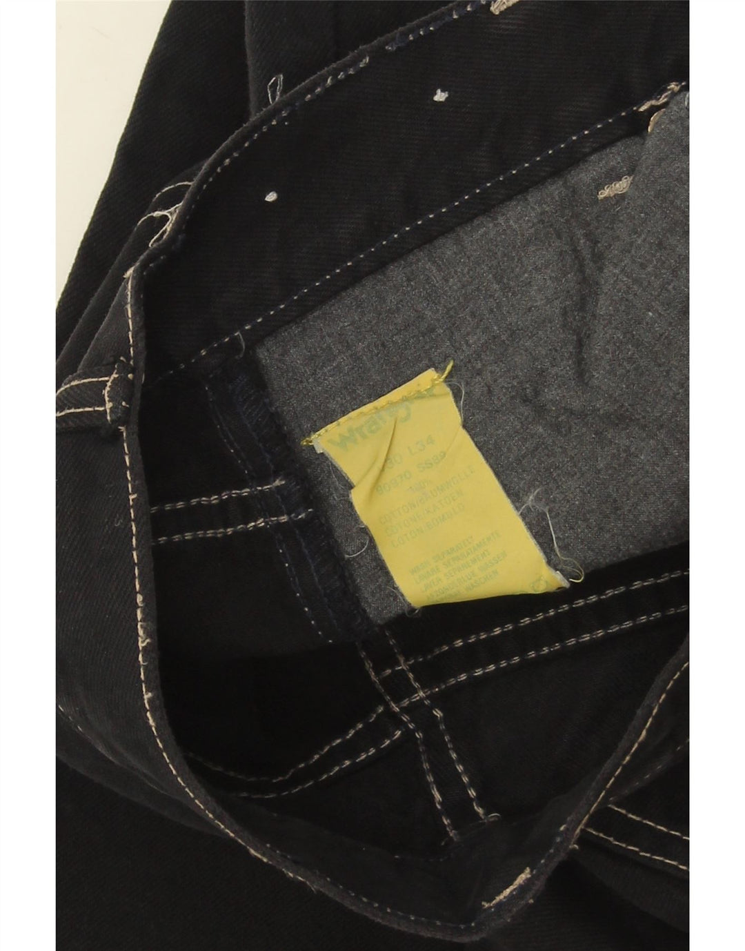 Jeans dritti da uomo Wrangler W34 L34 cotone nero