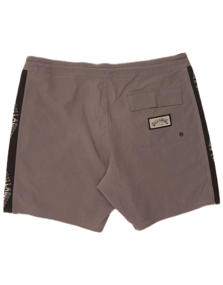 Pantaloncini da bagno grafici da uomo Billabong grandi in poliestere color block grigio