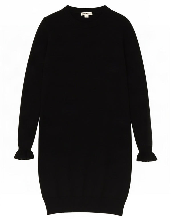 Abito maglione a maniche lunghe da donna Whistles UK 10 piccolo in lana nera
