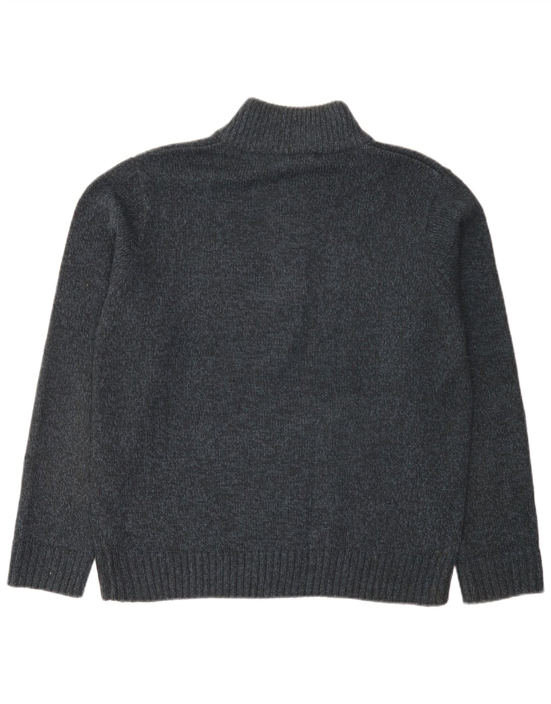 Maglione da uomo Marks & Spencer con bottoni e collo grande blu navy screziato