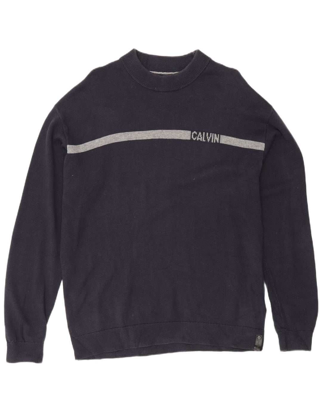 Maglione maglione girocollo da uomo Calvin Klein Jeans piccolo blu navy