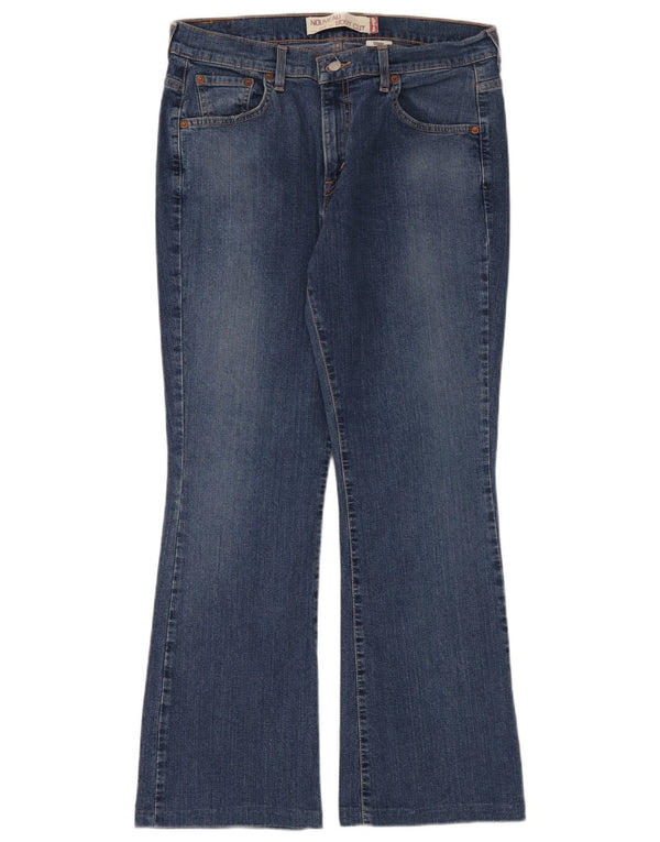 Levi's Donna 515 Nouveau Bootcut Jeans US 12 Large W34 L30 Cotone Blu