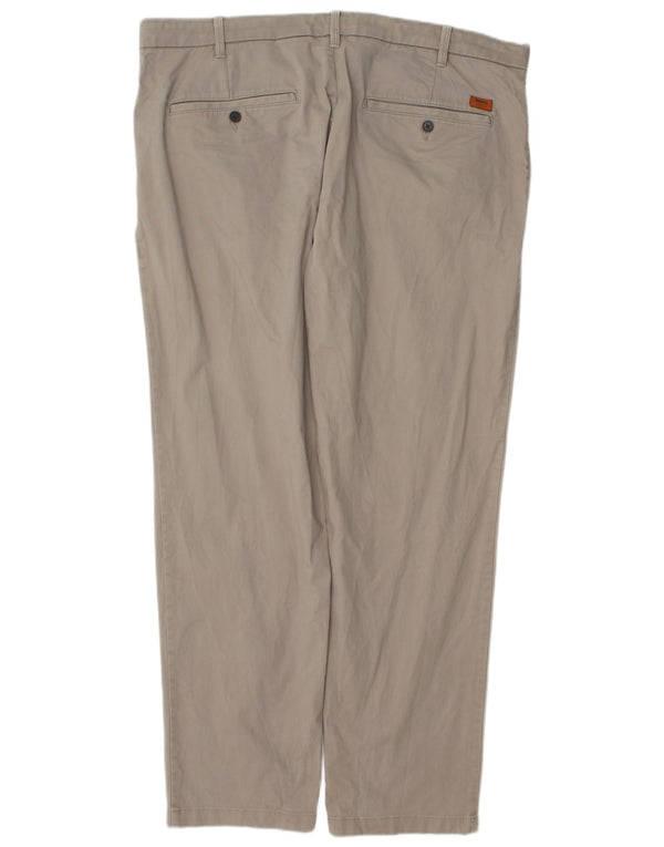 Pantaloni chino dritti da uomo Timberland W42 L34 cotone beige