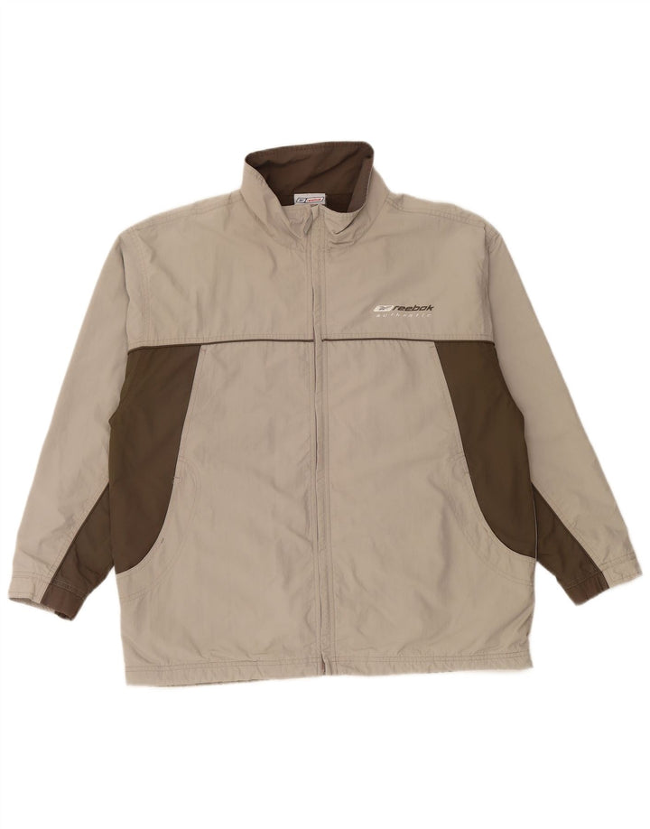 Giacca da ginnastica REEBOK da uomo, vestibilità ampia, XS, colore grigio