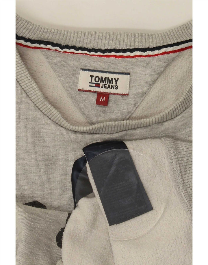 Felpa grafica da uomo Tommy Hilfiger Maglione cotone grigio medio