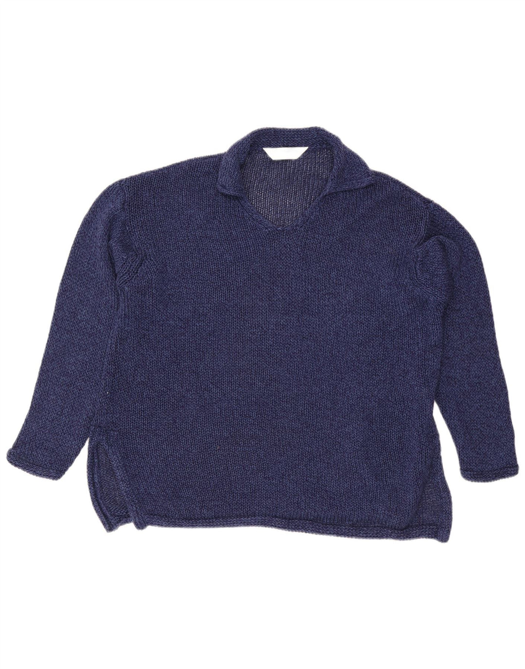 Maglione maglione collo alto da donna Marks & Spencer UK 12 medio blu navy