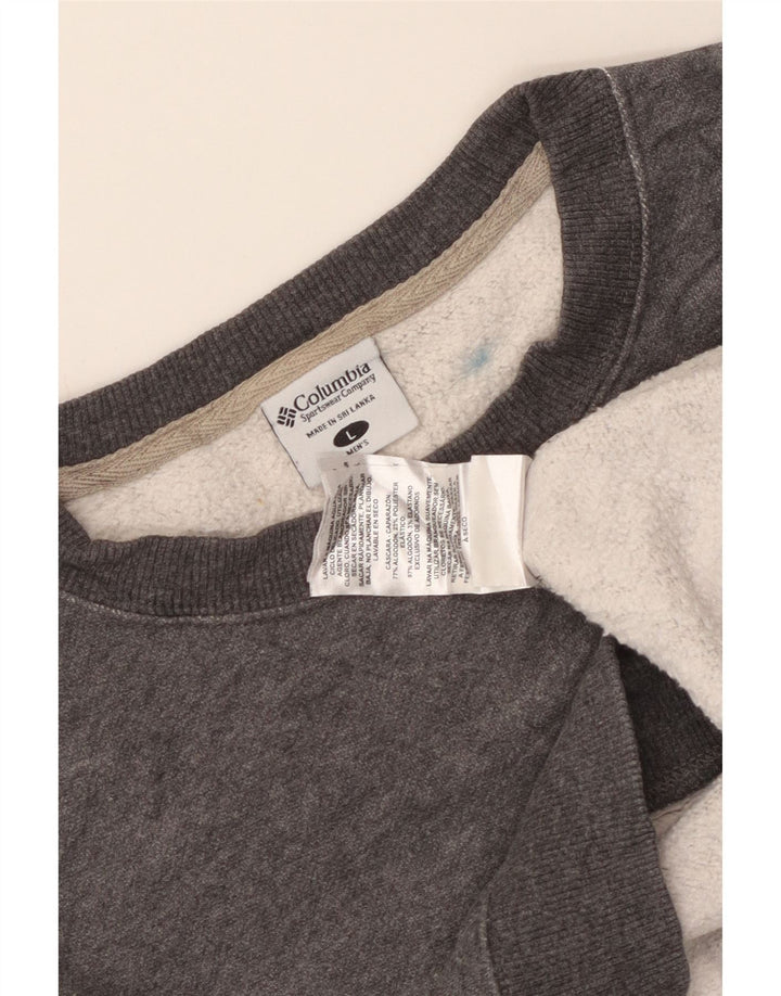 Felpa da uomo Columbia Maglione grande in cotone grigio