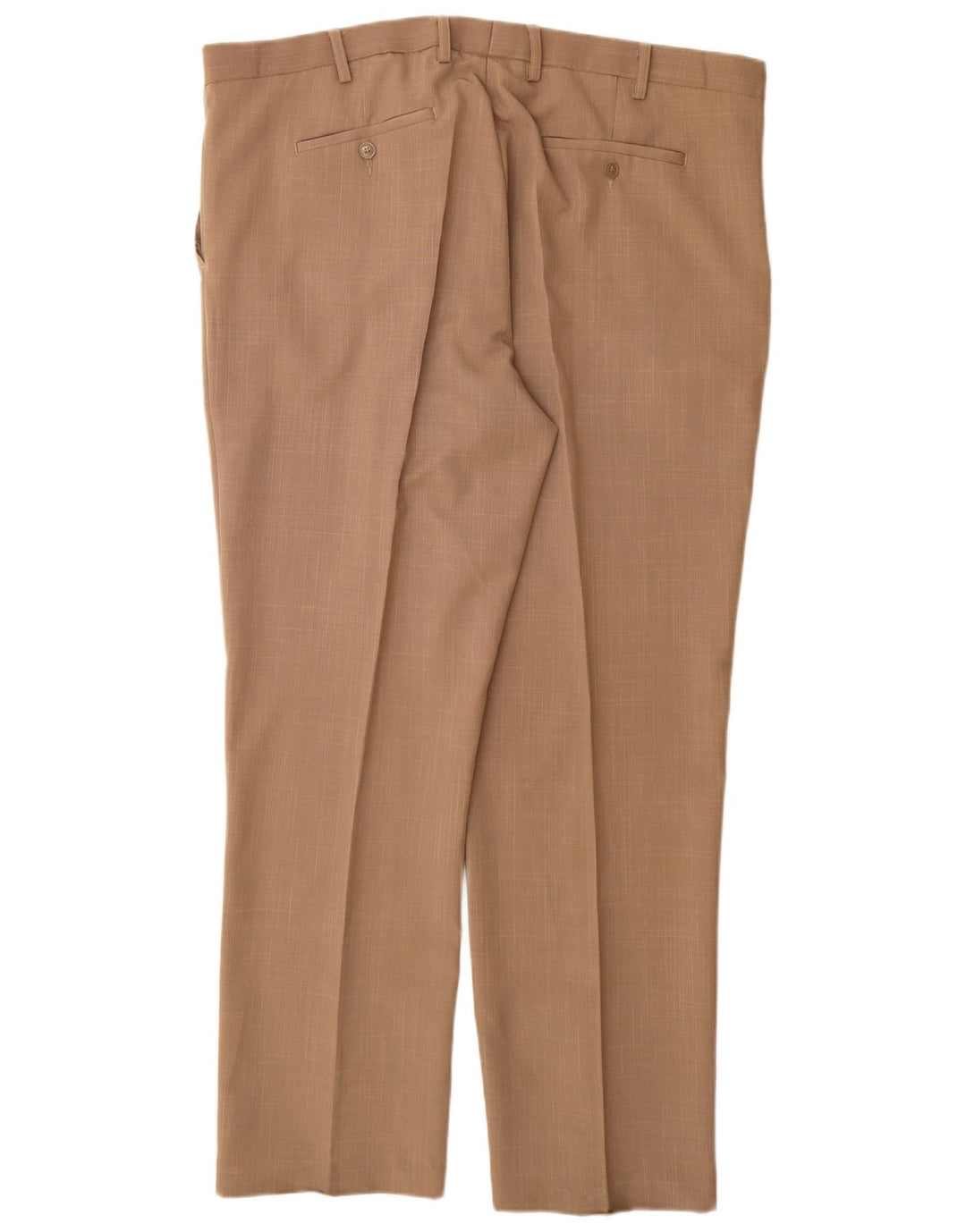 COTTON TRADERS Pantaloni da abito dritti da uomo W42 L31 Poliestere beige