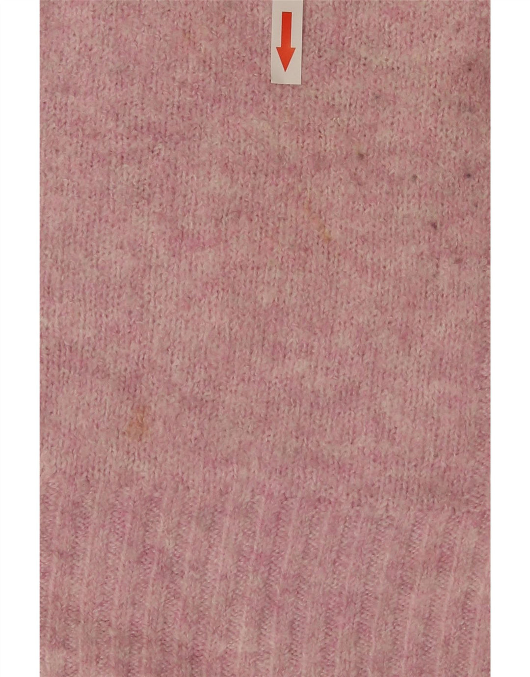 Maglione maglione girocollo da donna Marks & Spencer piccolo acrilico screziato rosa