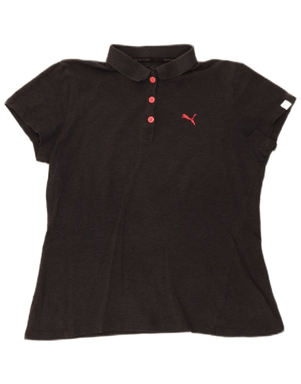 Polo Puma da donna a maniche corte vestibilità regolare UK 14 Grigio medio