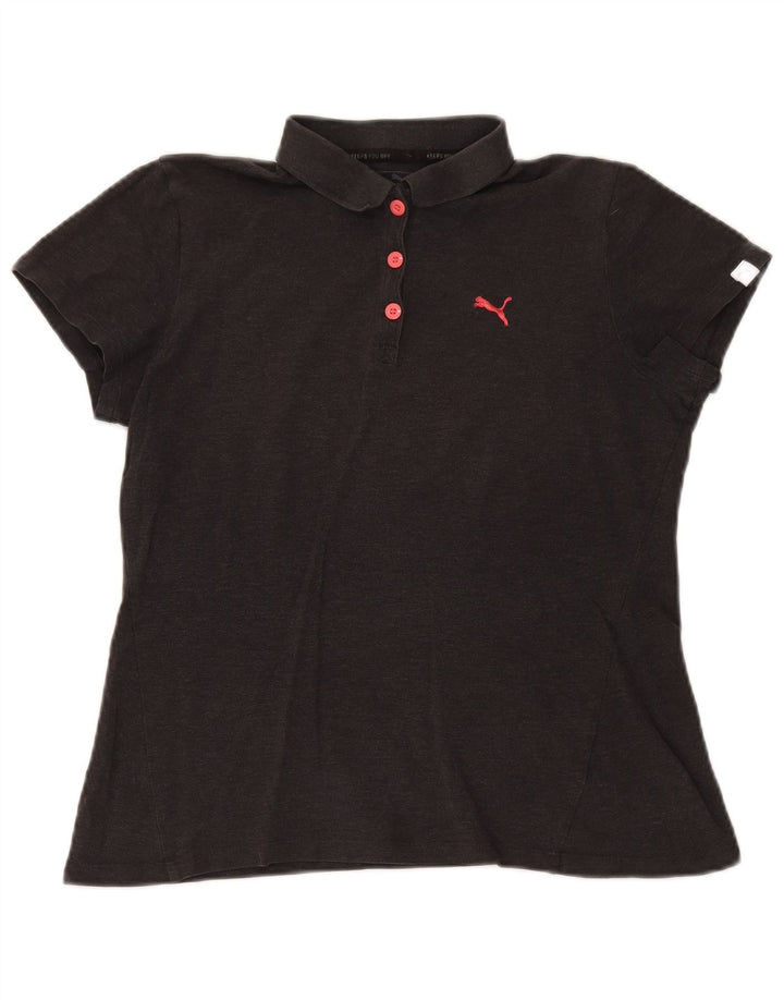 Polo Puma da donna a maniche corte vestibilità regolare UK 14 Grigio medio