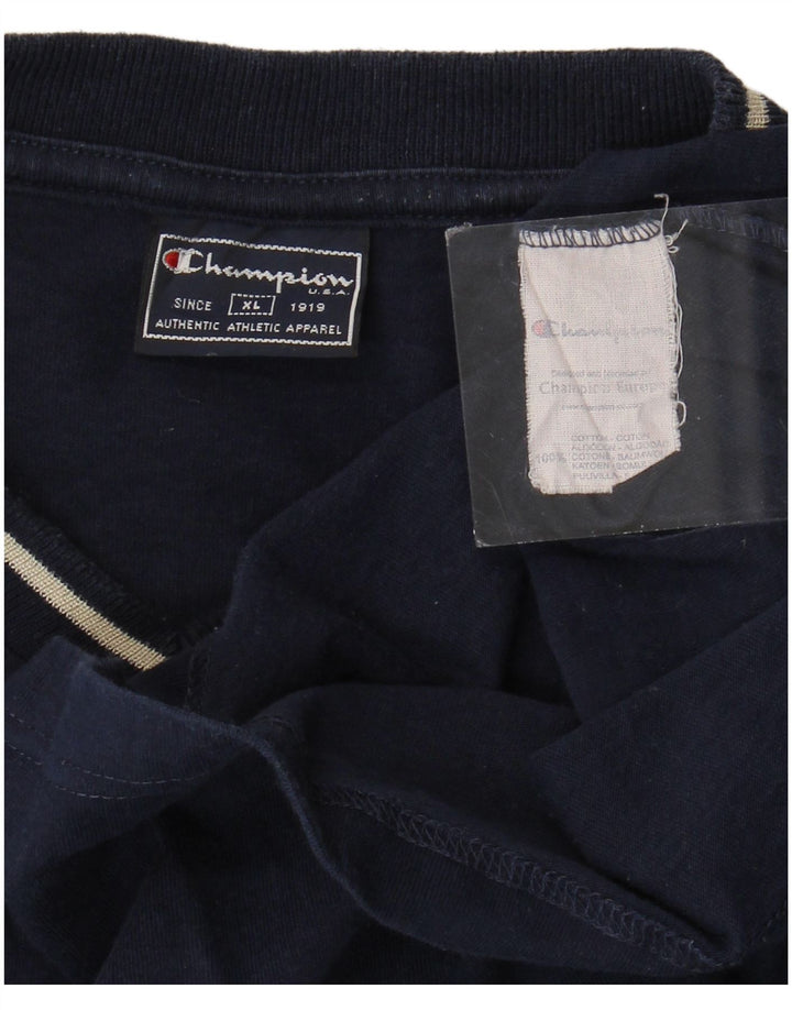 T-shirt da uomo Champion Top XL in cotone blu navy