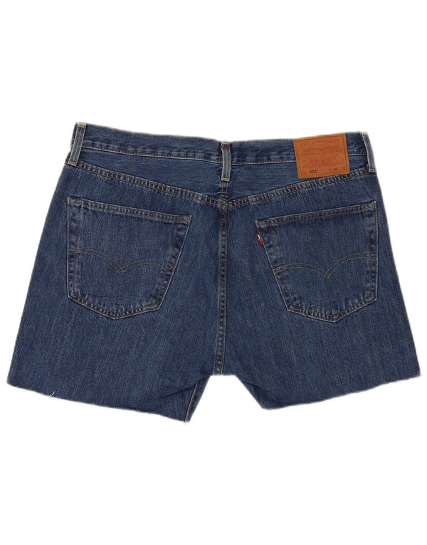 Pantaloncini di jeans Levi's 501 da uomo W36 grandi in cotone blu