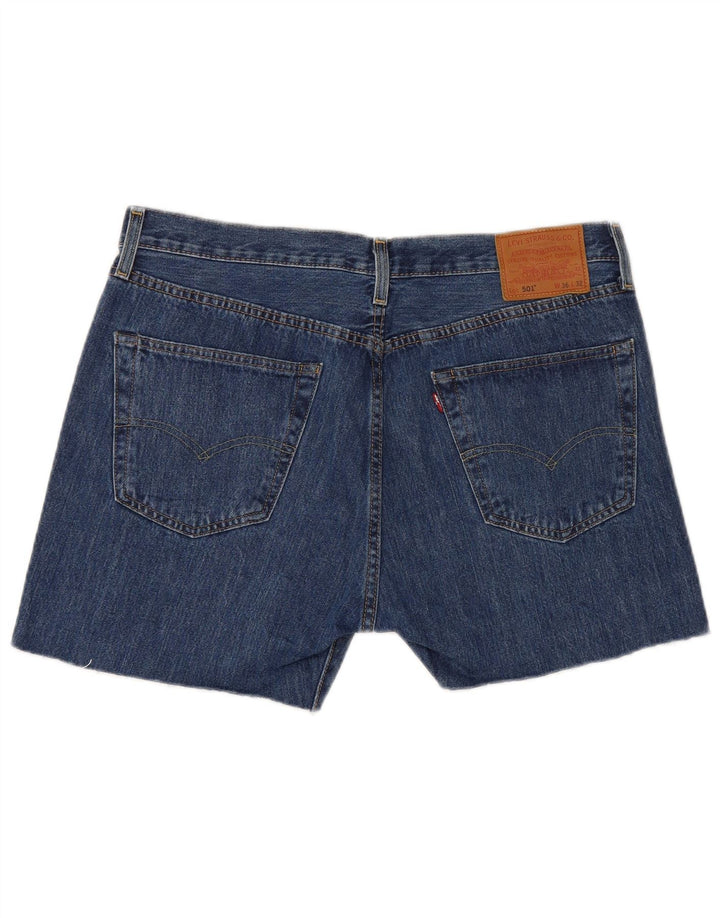 Pantaloncini di jeans Levi's 501 da uomo W36 grandi in cotone blu