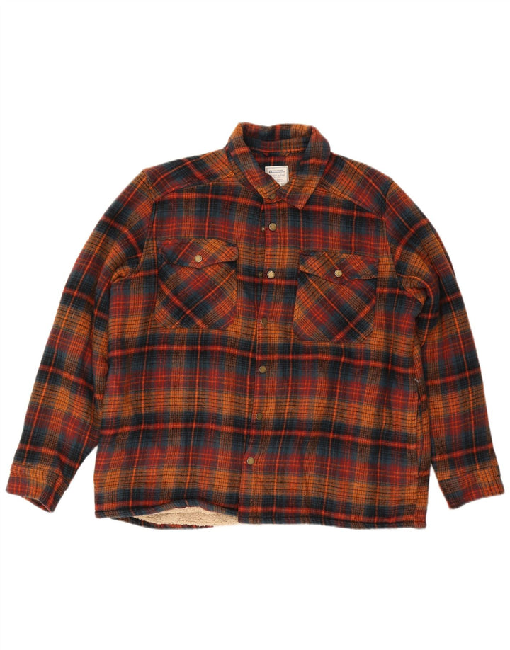 Mountain Warehouse Camicia da uomo in flanella da boscaiolo, grande motivo a quadri multicolore