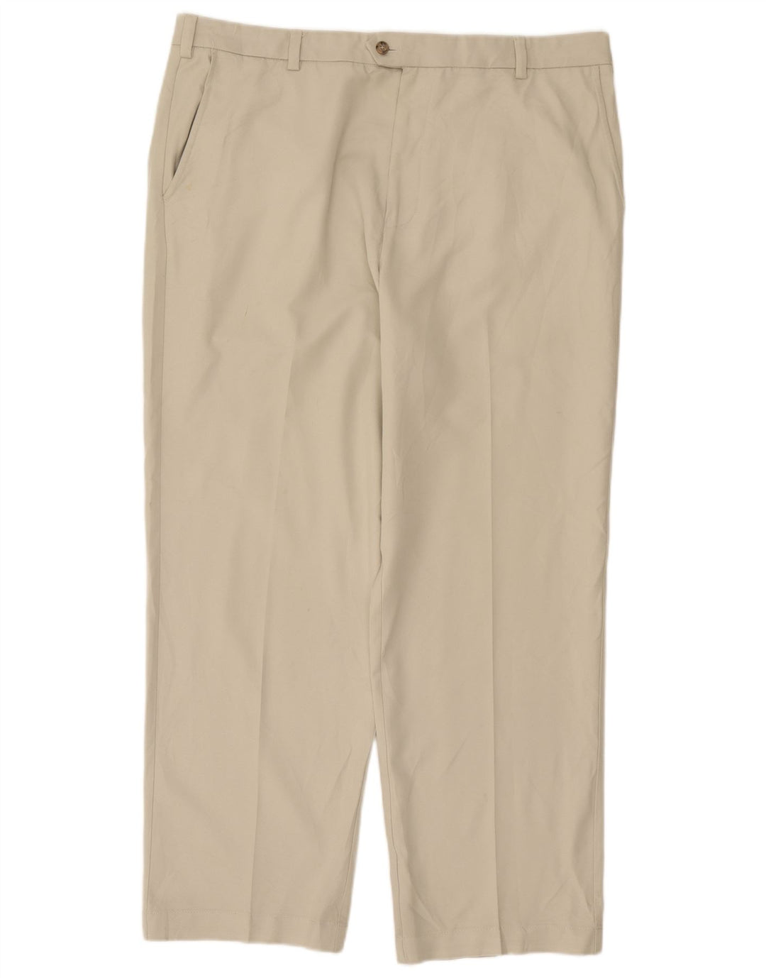 Pantaloni chino dritti da uomo Izod W36 L32 poliestere bianco sporco
