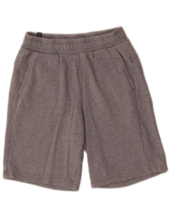 Pantaloncini sportivi da uomo Puma in cotone screziato grigio medio