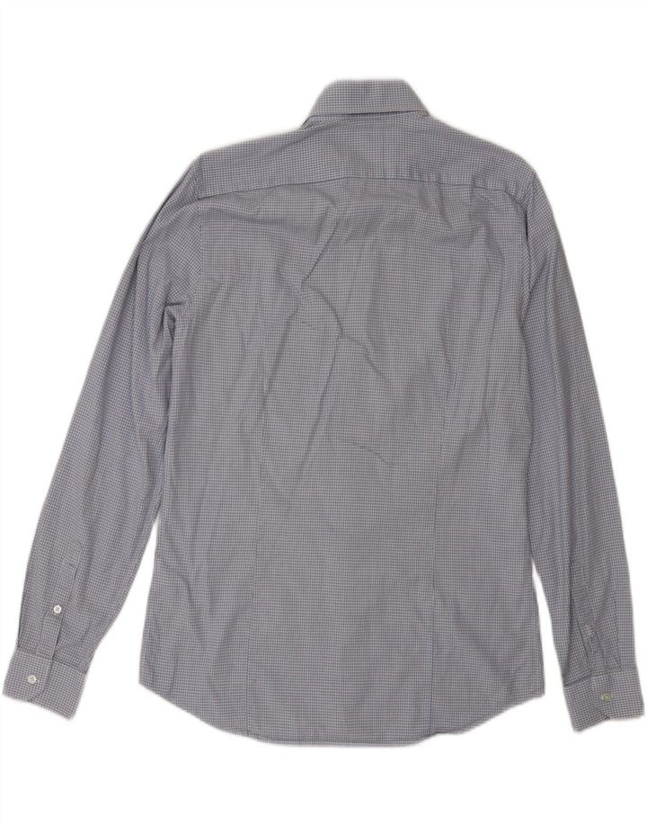 Camicia Reiss da uomo slim fit in cotone pied de poule blu medio