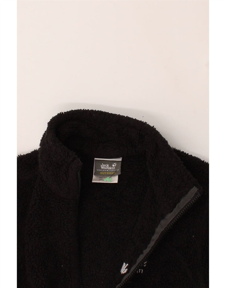JACK WOLFSKIN Womens Fleece Jacket UK 10 Small Black Polyester Vintage Jack Wolfskin and Second-Hand Jack Wolfskin from Messina Hembry 