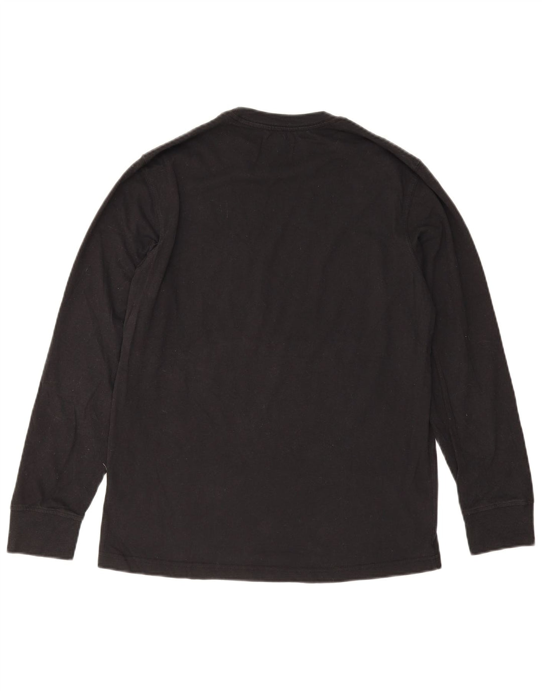 EDDIE BAUER Mens Top Long Sleeve Medium Black Cotton