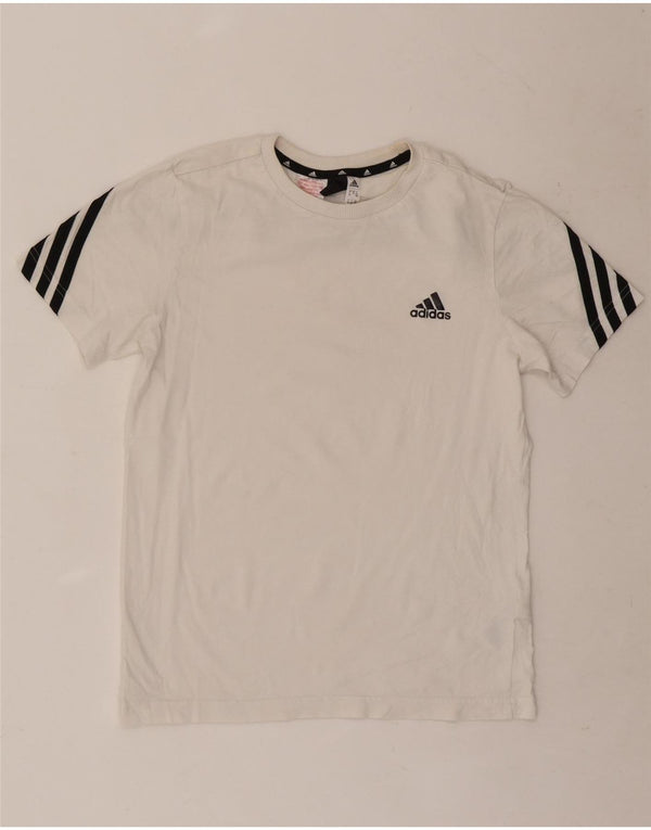 T-shirt Adidas da ragazzo Top 11-12 anni in cotone bianco
