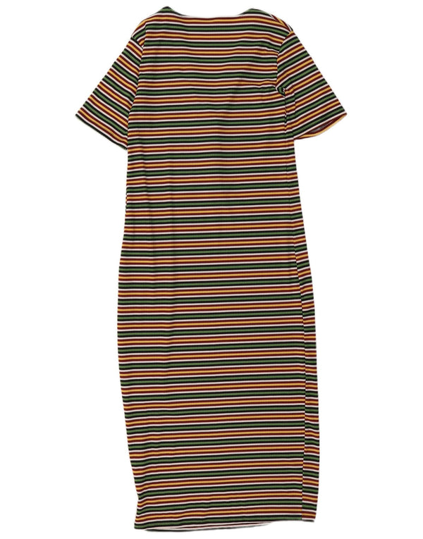 Abito T-shirt Trafaluc da donna Zara UK 10 piccolo a righe multicolore
